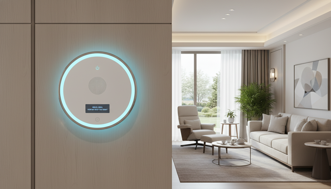 AI-powered TalkAssist conversational hub in a senior living facility
